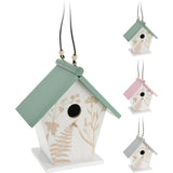 Koopman White Birdhouse with Coloured Roof (Choice of 3)
