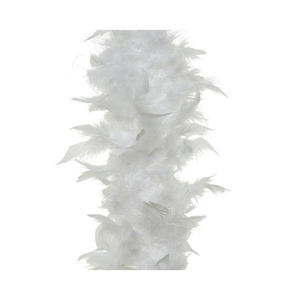 Decoris 150cm White Feather Boa Garland