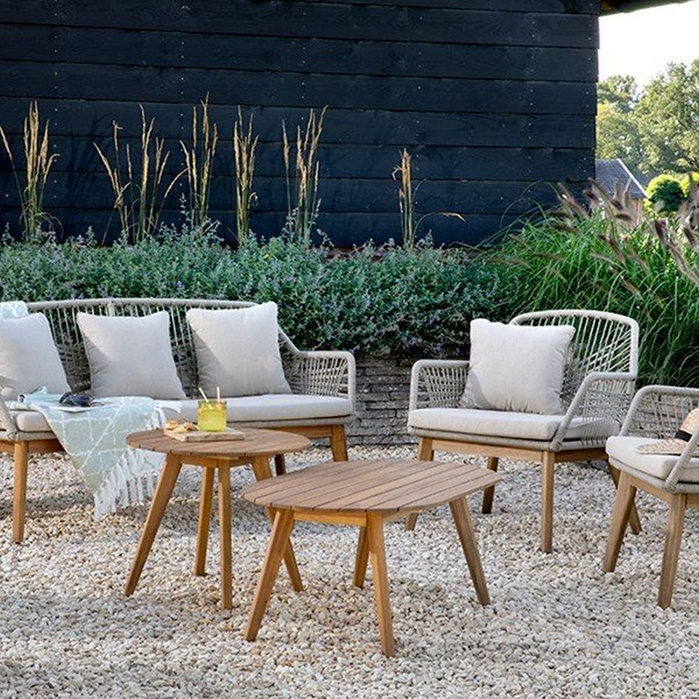 Decoris 55cm Acacia Seville Outdoor Wooden Side Table