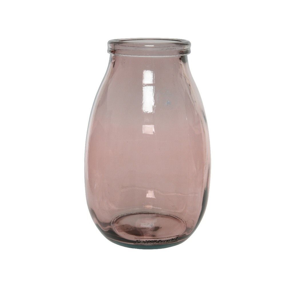 Decoris 28cm Pink Shiny Glass Vase