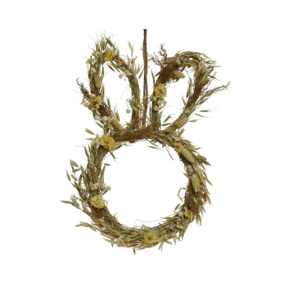 Kaemingk 36cm Dried Flower Bunny Wreath