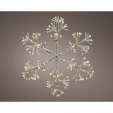 Lumineo 108cm Warm White LED Lit Flashing Snowflake Christmas Decoration - 480 LEDs