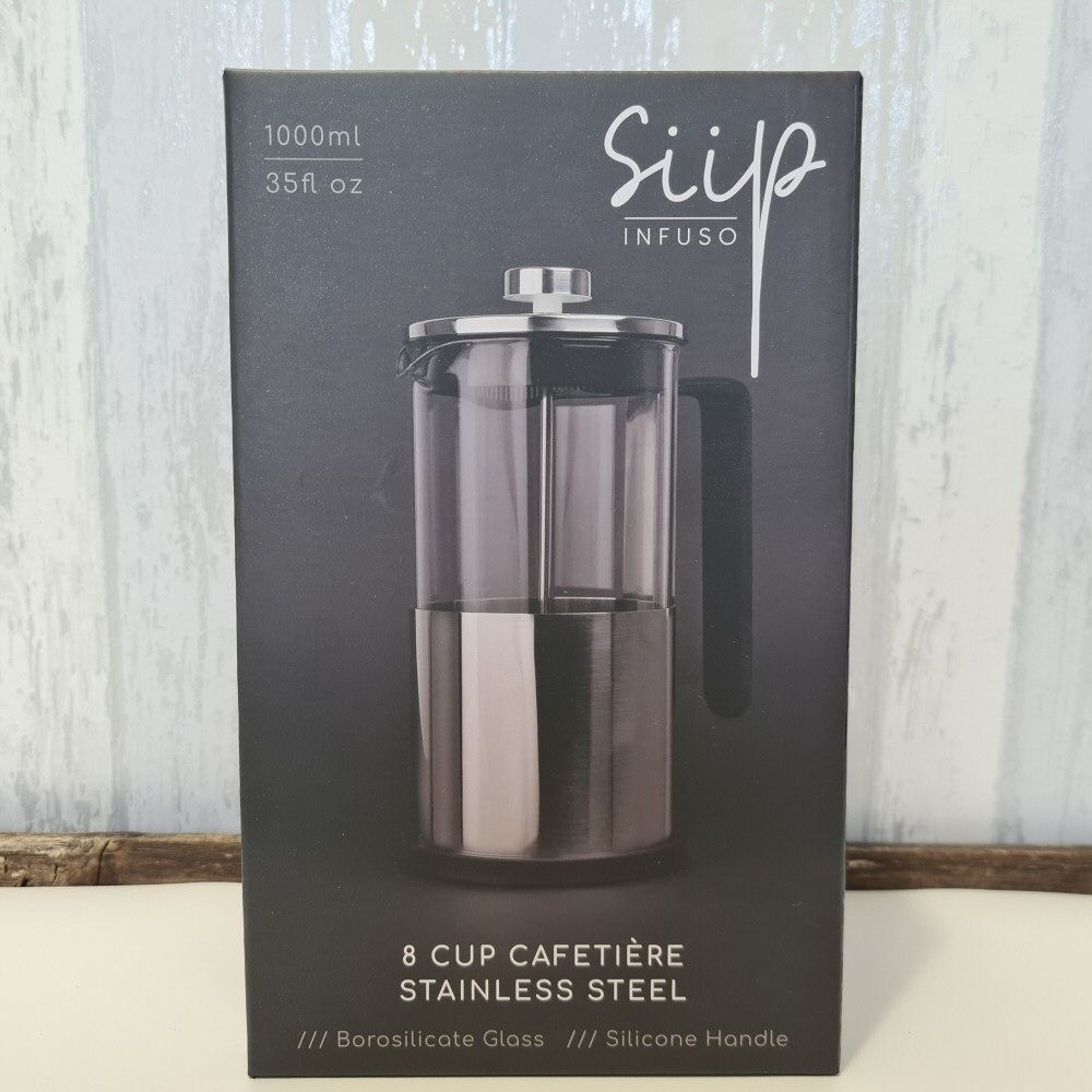 Siip 1000ml Infuso Stainless Steel Glass 8 Cup Cafetiere