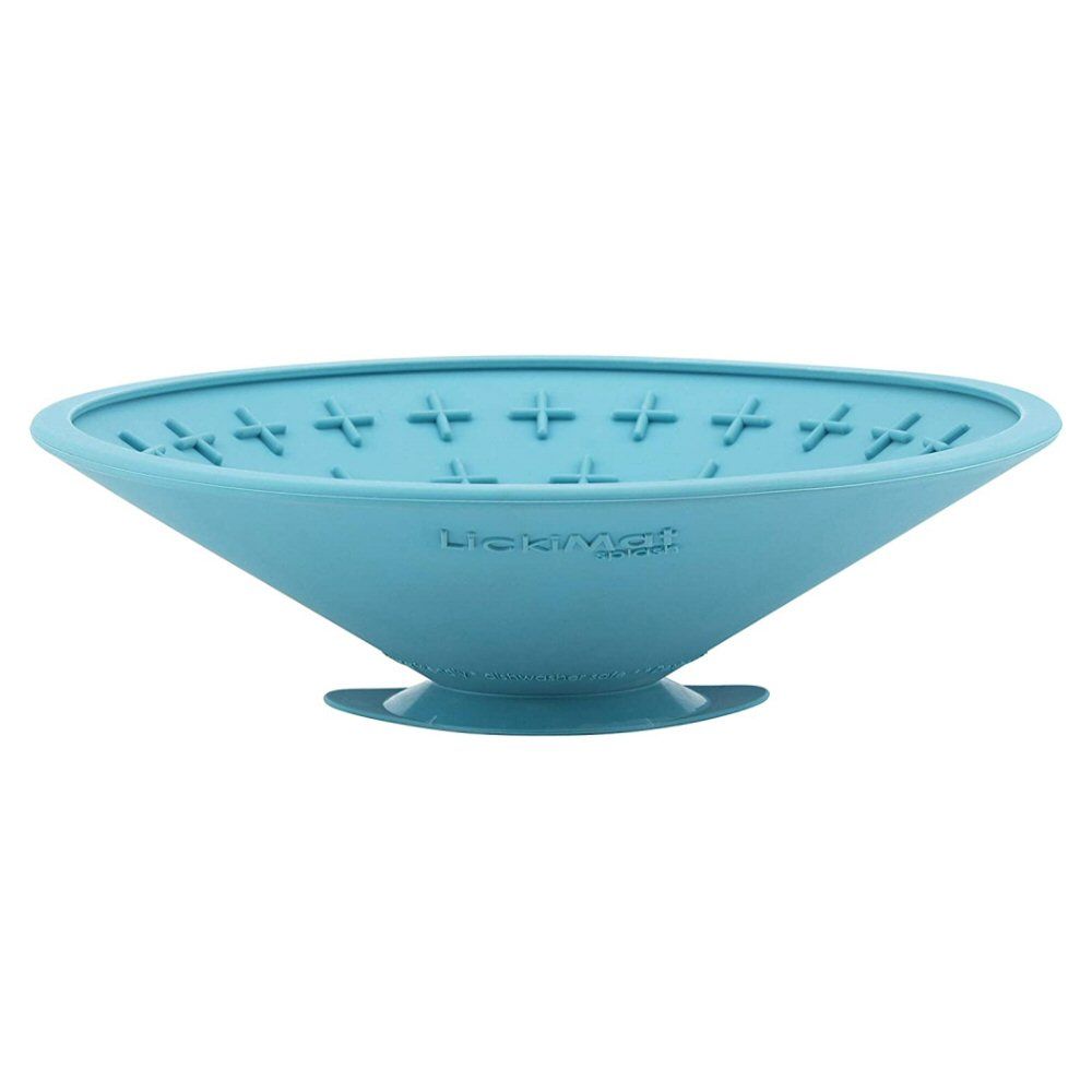 LickiMat 19cm Turquoise Splash Slow Dog Feeder Bowl
