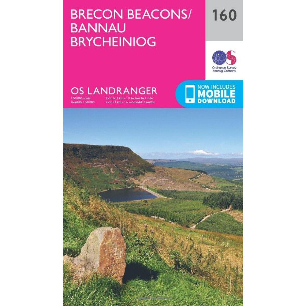 Ordnance Survey Brecon Beacons / Bannau Brycheiniog Map 160