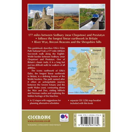 Cicerone Offa's Dyke Path Map