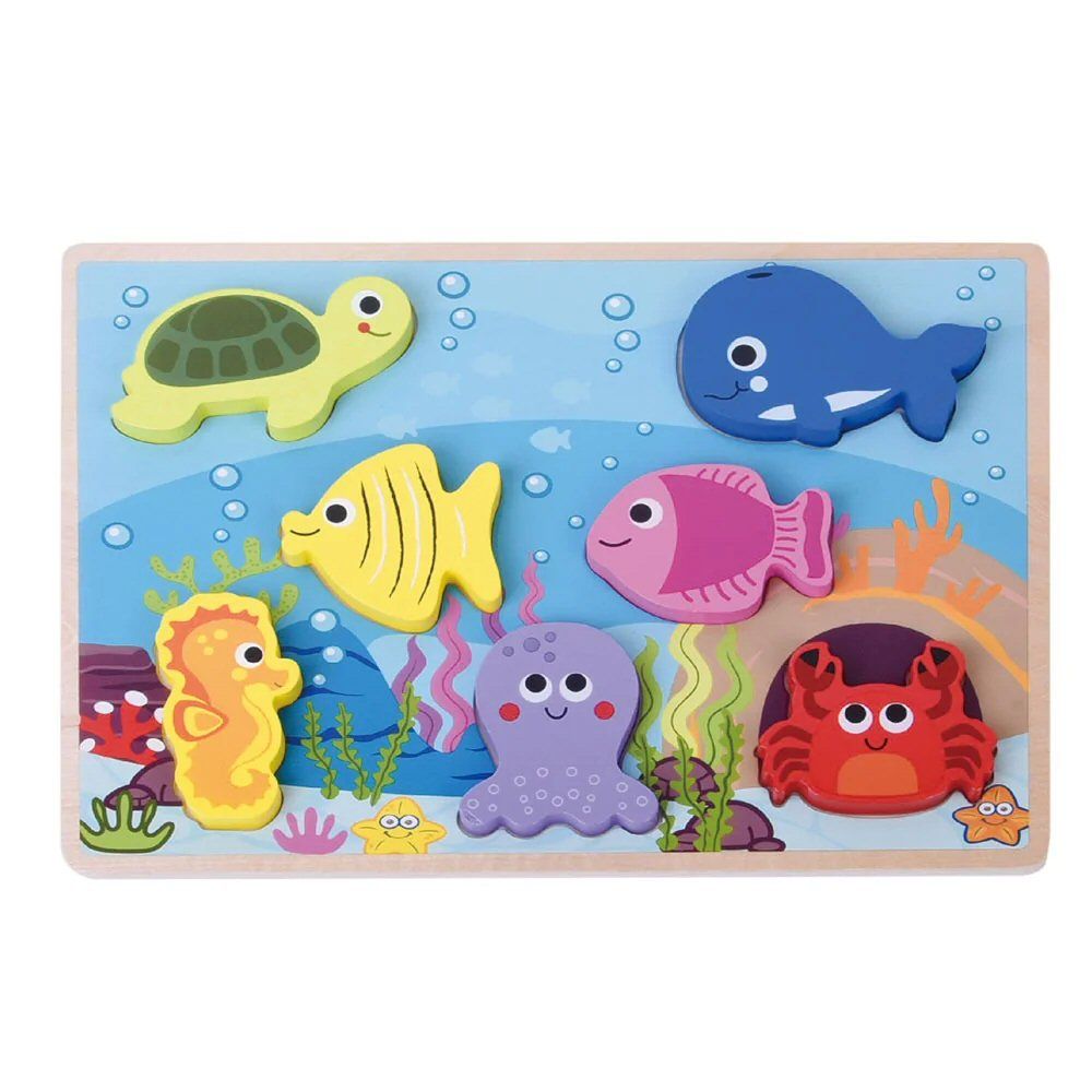 Jumini Chunky Wooden 3D Sealife Puzzle