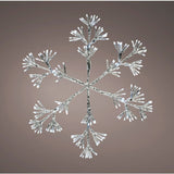 Lumineo 108cm Cool White LED Flashing Snowflake Frame