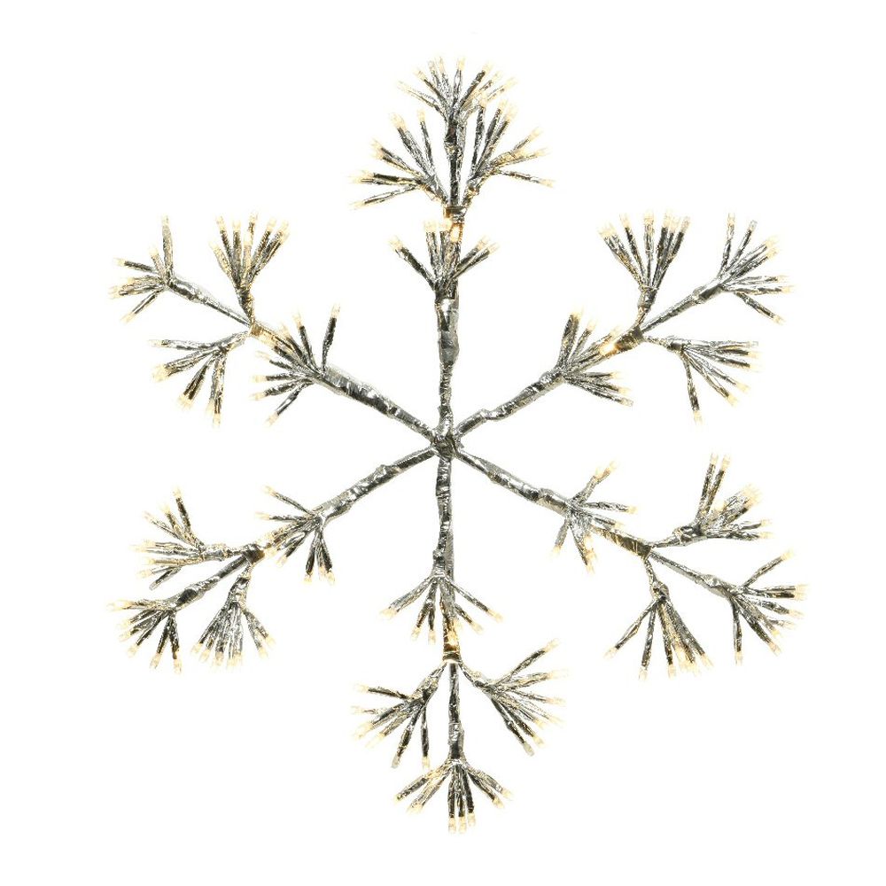 Lumineo 108cm Cool White LED Flashing Snowflake Frame