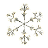 Lumineo 108cm Cool White LED Flashing Snowflake Frame