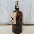 &Again 1000ml Amber Glass Pump Bottle - Old Railway Line Garden Centre