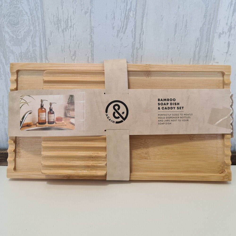 &Again Bamboo Soap Dish & Caddy Set - Old Railway Line Garden Centre