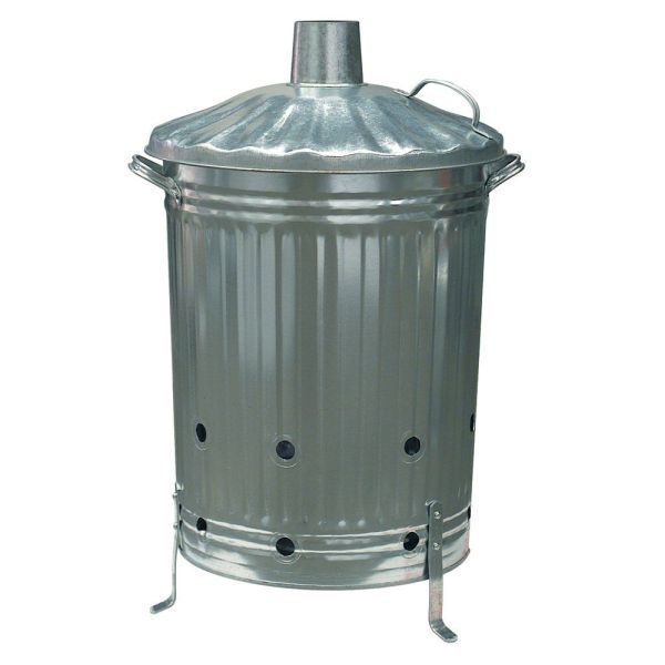 Ambassador 72cm Galvanised Incinerator - 70Ltr - Old Railway Line Garden Centre