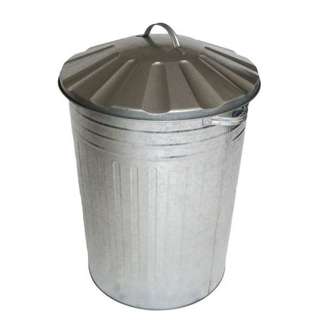 Apollo 90L Galvanised Metal Outdoor Bin - Old Railway Line Garden Centre