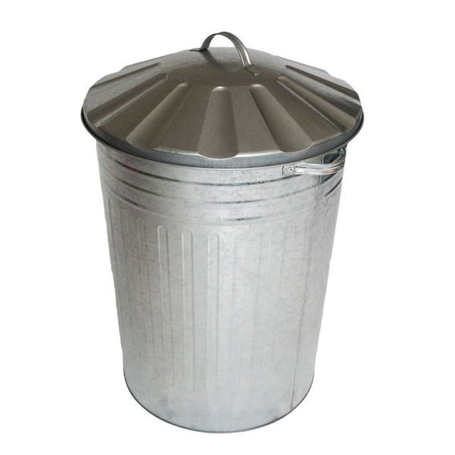 Apollo 90L Galvanised Metal Outdoor Bin - Old Railway Line Garden Centre
