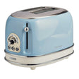 Ariete 30cm Blue Vintage 2 Slice Toaster - Old Railway Line Garden Centre