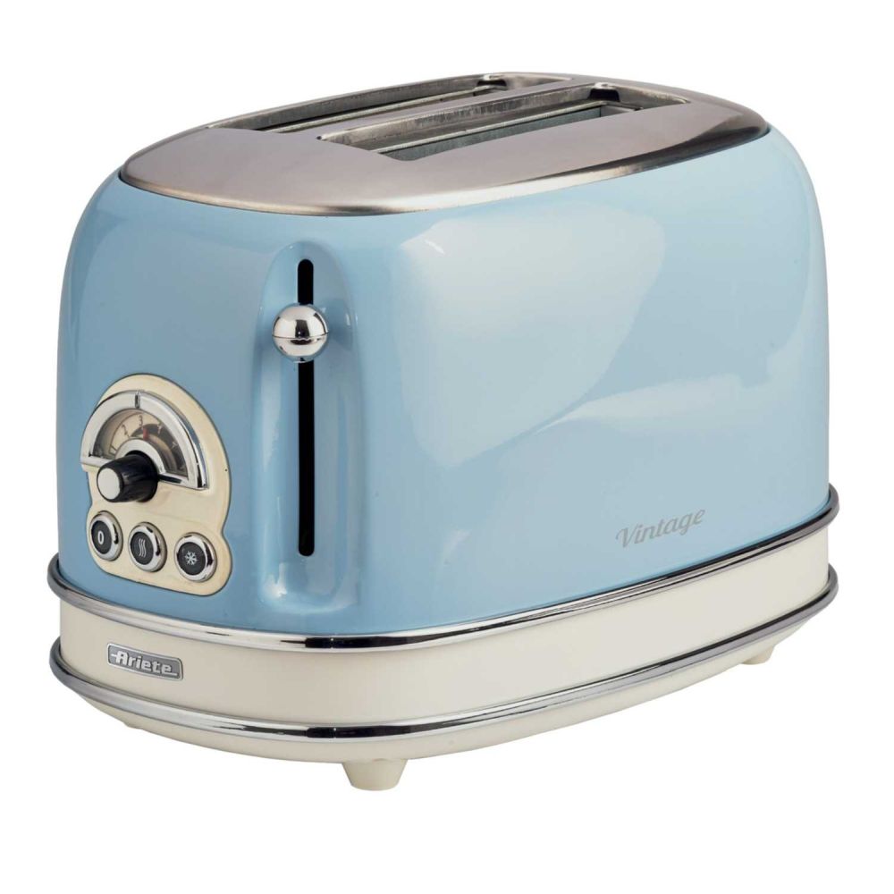 Ariete 30cm Blue Vintage 2 Slice Toaster - Old Railway Line Garden Centre