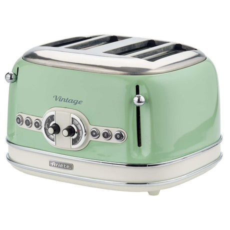 Ariete 32cm 4 Slice Green Vintage Toaster - Old Railway Line Garden Centre