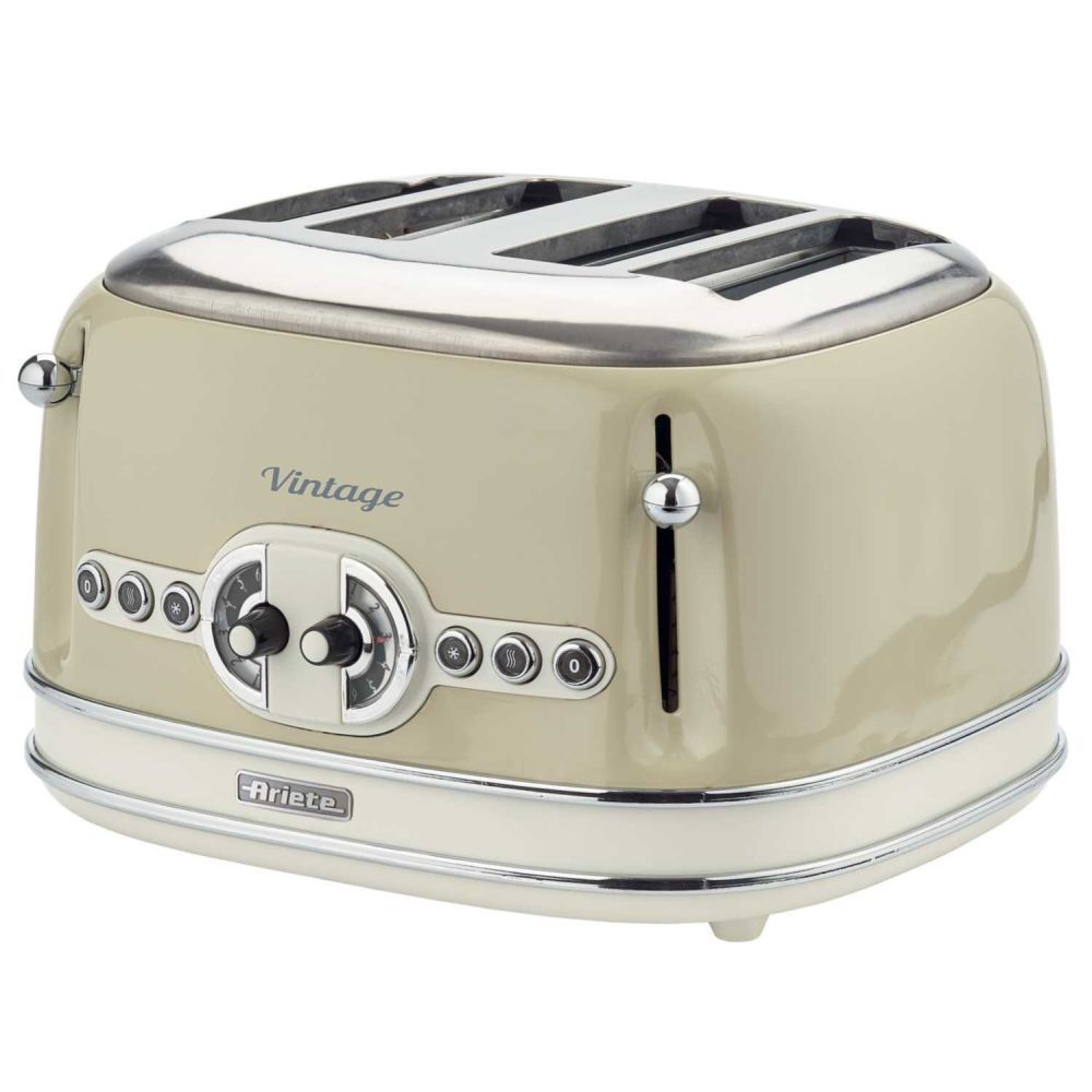 Ariete 4 Slice Cream Vintage Toaster - Old Railway Line Garden Centre