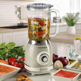 Ariete Vintage Beige 1.5 Litre 1000W Blender with Glass Cup - Old Railway Line Garden Centre