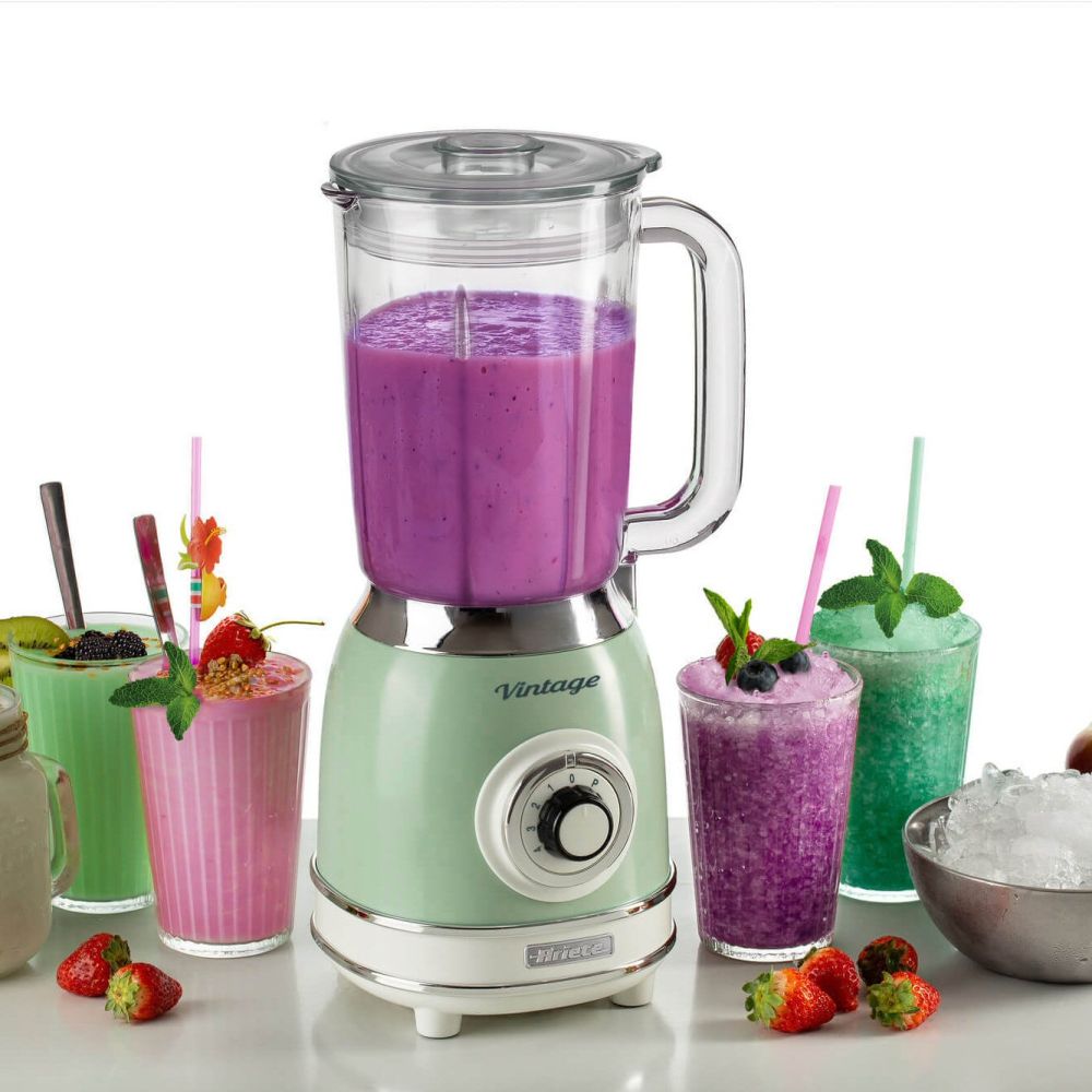 Ariete Vintage Green 1.5 Litre 1000W Blender with Glass Cup - Old Railway Line Garden Centre