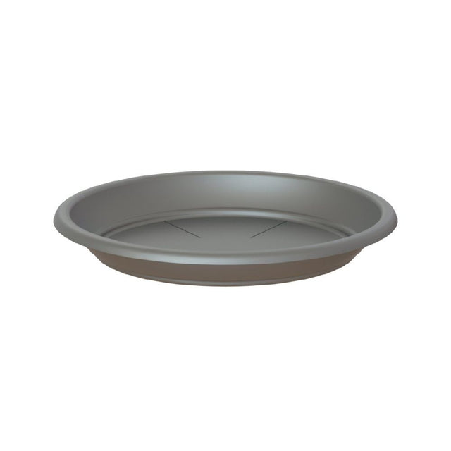 Artevasi 30cm Anthracite Round Saucer - Old Railway Line Garden Centre