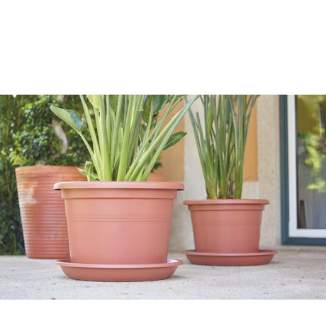 Artevasi 35cm Anthraite Round Saucer - Old Railway Line Garden Centre