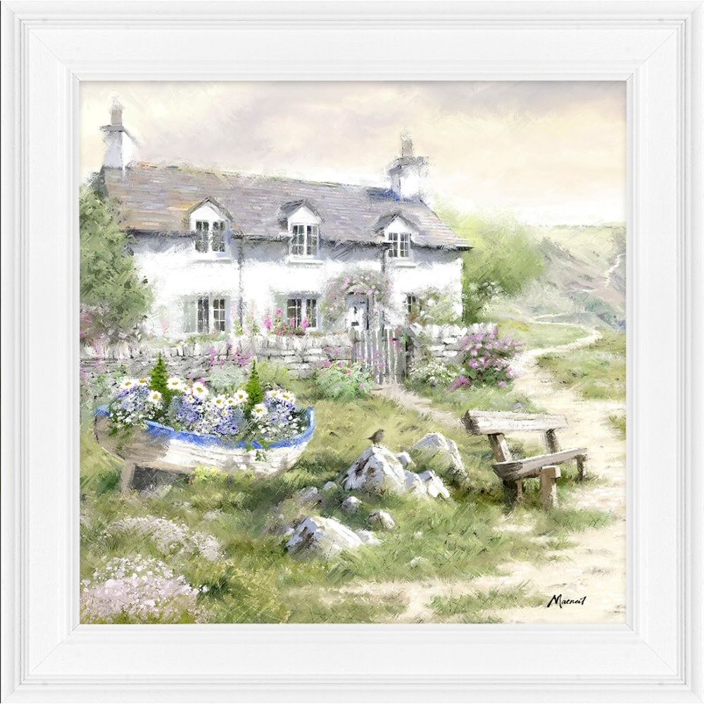 Artko 49cm Sea View Cottage Detail 1 Framed Print By Richard Macneil - Old Railway Line Garden Centre