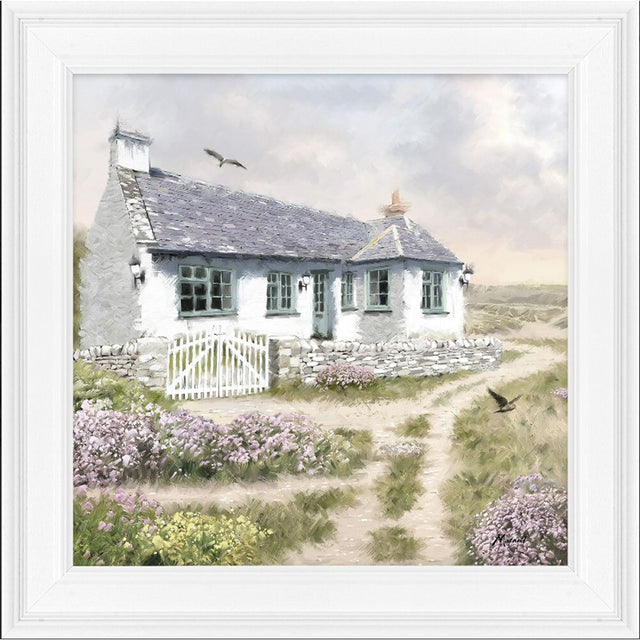 Artko 49cm Sea View Cottage Detail 2 Framed Print By Richard Macneil - Old Railway Line Garden Centre