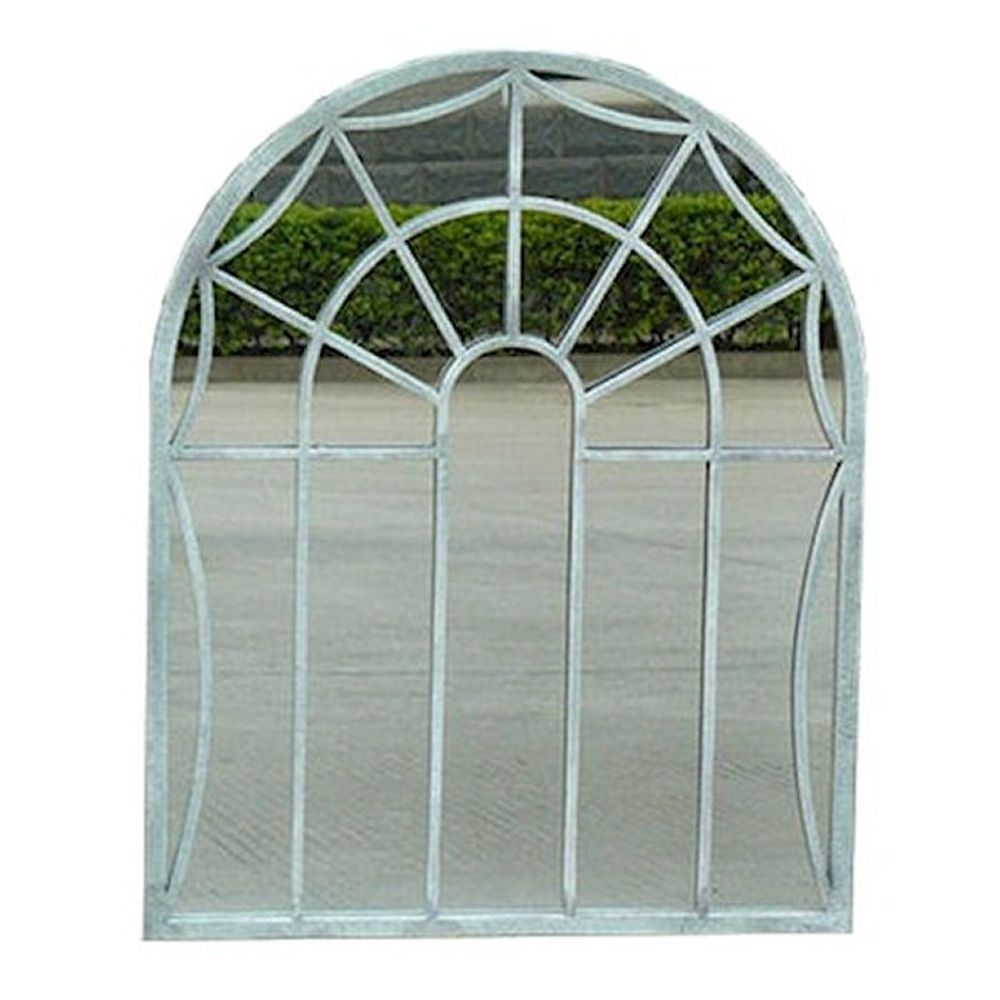 Ascalon 90cm Cream Arch Outdoor/Indoor Mirror - Old Railway Line Garden Centre