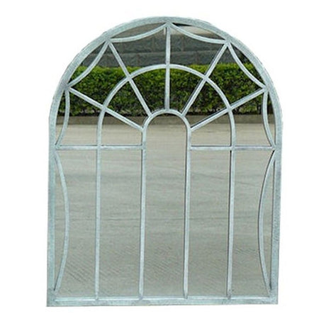 Ascalon 90cm Cream Arch Outdoor/Indoor Mirror - Old Railway Line Garden Centre
