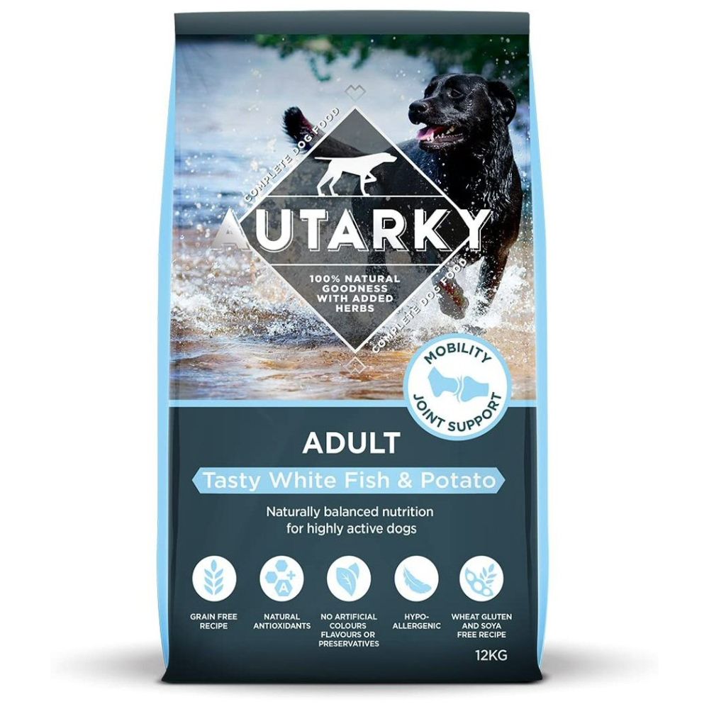 Autarky 12kg Tasty White Fish and Potato Hypoallergenic Dry Dog Food