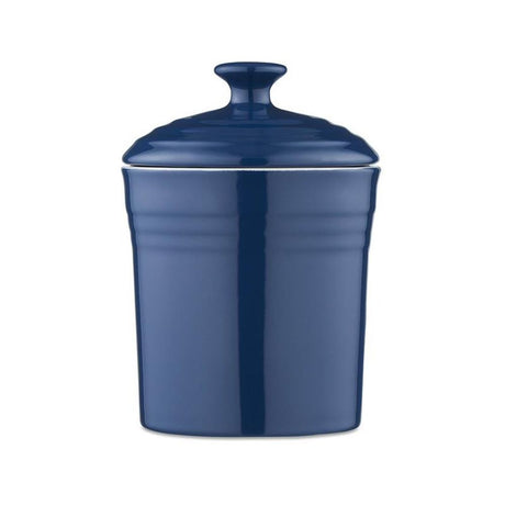 Barbary & Oak Foundry 17cm Limoges Blue Ceramic Storage Jar - Old Railway Line Garden Centre