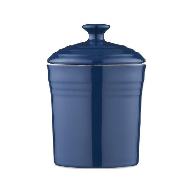 Barbary & Oak Foundry 17cm Limoges Blue Ceramic Storage Jar - Old Railway Line Garden Centre
