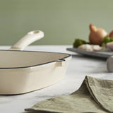 Barbary & Oak Foundry 23cm Camembert Cream Cast Iron Grill Pan - Old Railway Line Garden Centre