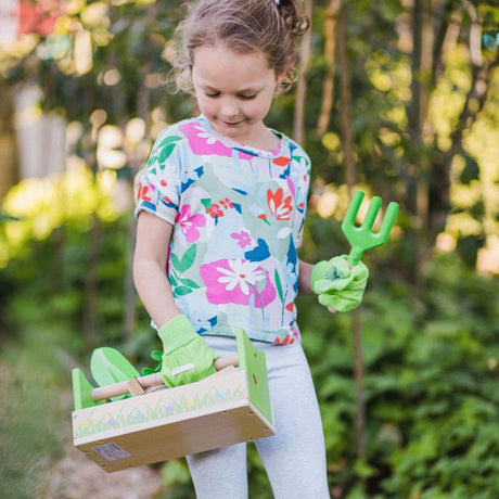 Bigjigs Toys 28cm Children's Gardening Caddy - Old Railway Line Garden Centre