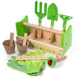 Bigjigs Toys 28cm Children's Gardening Caddy - Old Railway Line Garden Centre
