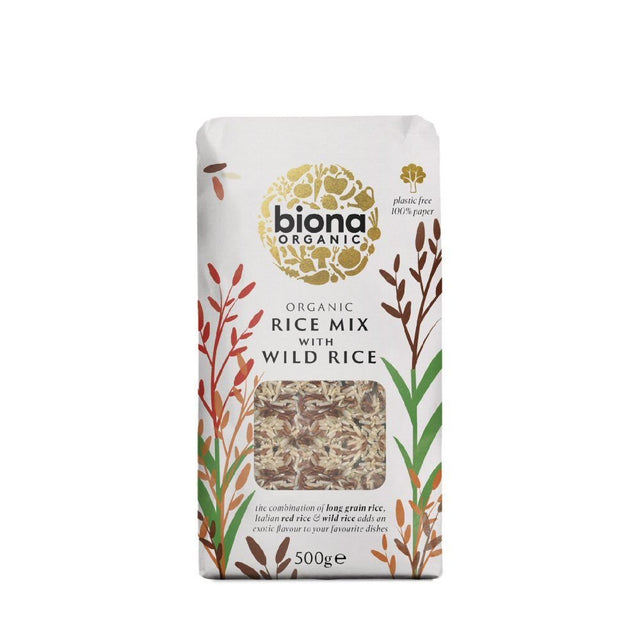 Biona 500g Organic Rice Mix with Wild Rice - Old Railway Line Garden Centre