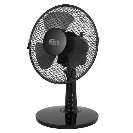 Black + Decker 9" Black 20W Desk Fan - Old Railway Line Garden Centre