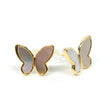 Black Ginger Shimmer Butterfly Stud Earrings - Old Railway Line Garden Centre