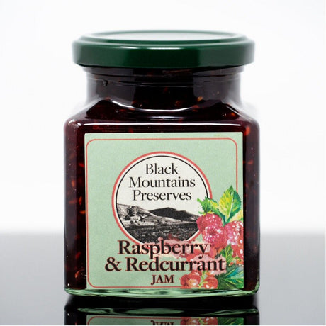 Black Mountain Preserves Raspberry & Redcurrant Jam 330g - Old Railway Line Garden Centre