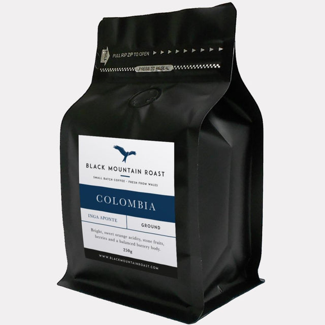 Black Mountain Roast 250g Columbia Ground Coffee - Old Railway Line Garden Centre