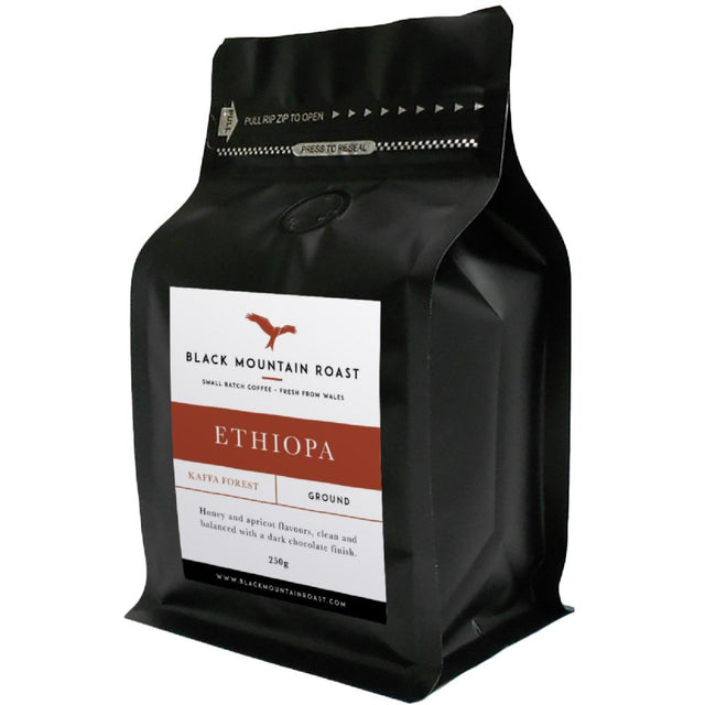 Black Mountain Roast 250g Ethiopia Ground Coffee - Old Railway Line Garden Centre