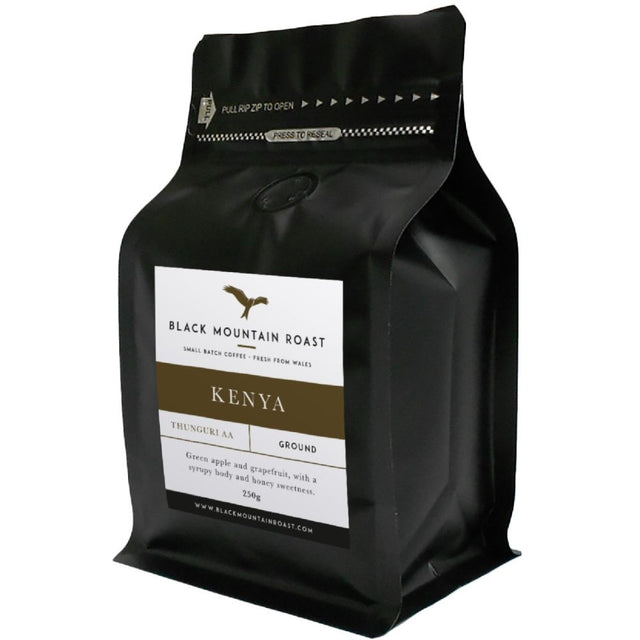 Black Mountain Roast 250g Kenya Ground Coffee Beans - Old Railway Line Garden Centre