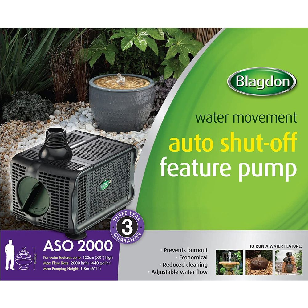 Blagdon 2000 Auto Shut-Off Water Feature Pump