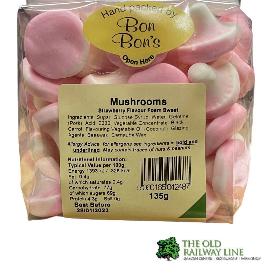 Bonbons 135g Strawberry Mushrooms - Old Railway Line Garden Centre
