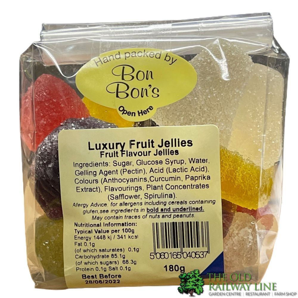 BonBons 180g Luxury Fruit Jellies - Old Railway Line Garden Centre