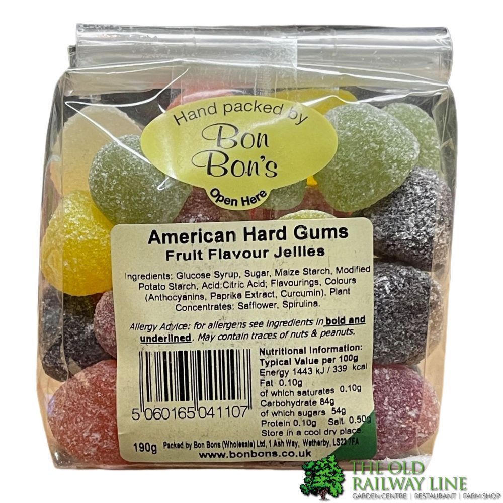BonBons 190g American Hard gums - Old Railway Line Garden Centre