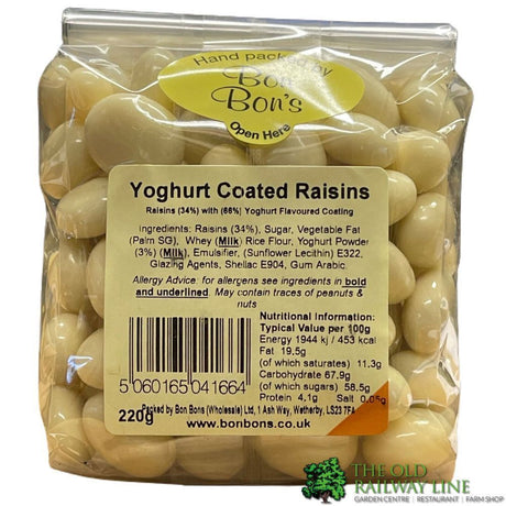 BonBons 220g Yoghurt Coated Raisins - Old Railway Line Garden Centre