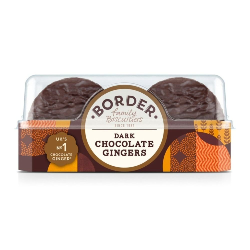 Border 150g Dark Chocolate Ginger Biscuits - Old Railway Line Garden Centre